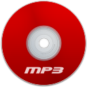 Mp3 Red Icon 128x128 png